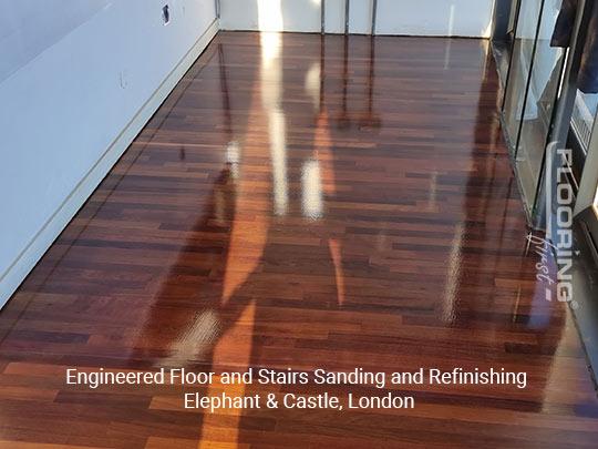 Engineered floor and stairs sanding and refinishing in Elephant & Castle 9