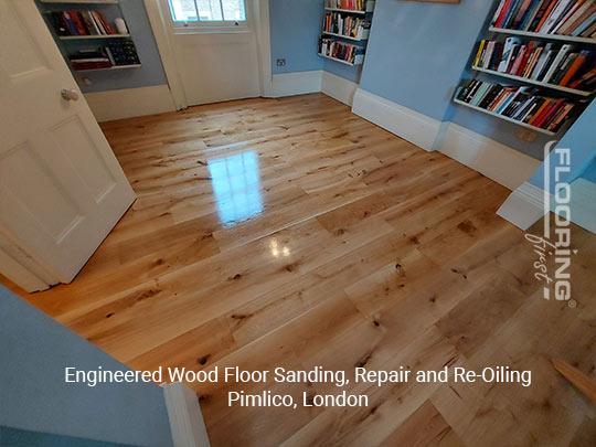 Engineered wood floor sanding, repair and re-oiling in Pimlico 10