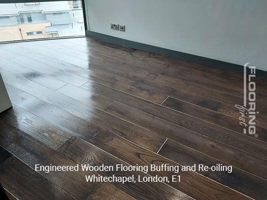 Engineered wooden flooring buffing and re-oiling in Whitechapel 7
