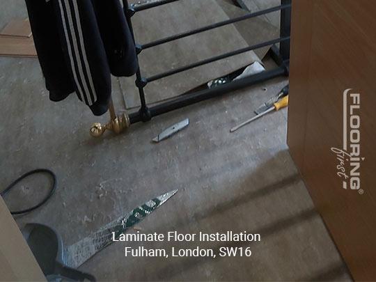 Laminate floor installation in Fulham