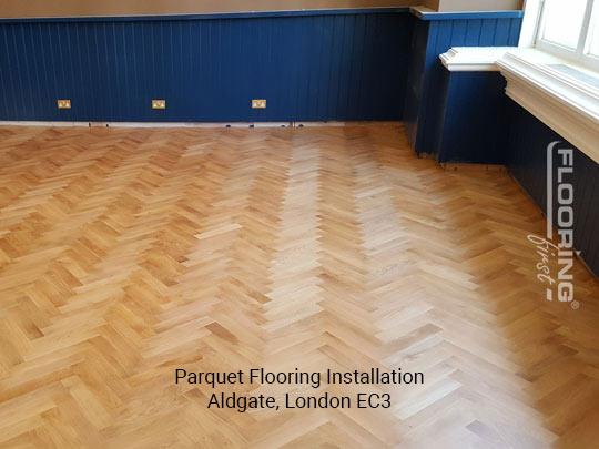 Parquet flooring installation in Aldgate 4