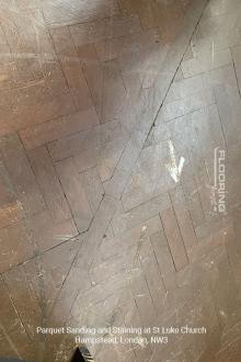 Parquet Sanding and Staining at St Luke Church - Hampstead, London, NW3 - 2