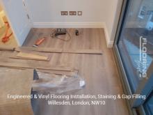 Engineered & vinyl flooring installation, staining & gap filling in Willesden 2