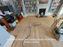 Engineered wood floor sanding, repair and re-oiling in Pimlico 3