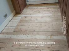 Floorboards sanding, buffing & reoiling in Northwest London 3