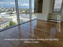Hardwood floor and stairs repair, sanding and gap filling in Fulham 5