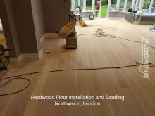 Hardwood floor installation and sanding in Northwood 1