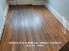 Hardwood floor sanding, gap filling and refinishing in Highgate 5