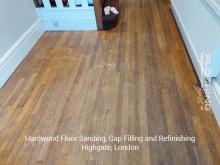 Hardwood floor sanding, gap filling and refinishing in Highgate 6