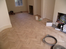 Staining Floor Boards in White Wash 