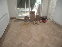 Staining Floor Boards in White Wash 