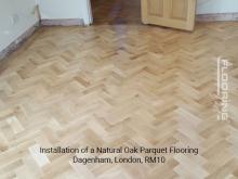 Installation of a natural oak parquet flooring in Dagenham 3