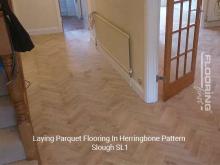 Laying parquet flooring in herringbone pattern in Slough 6