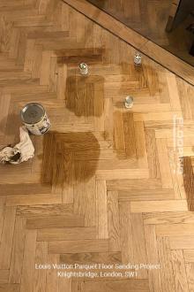 Louis Vuitton floor sanding project in Knightsbridge 2