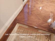 Oak parquet floor installation, sanding and refinishing in Clapton, E5 7