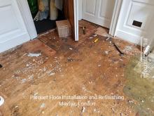 Parquet floor installation and refinishing in Mayfair
