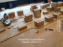 Parquet flooring installation in Aldgate 2
