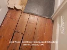 Solid wood floor repair, sanding and refinishing in Brixton 2