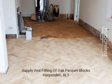Supply and fitting of oak parquet blocks in Harpenden 2