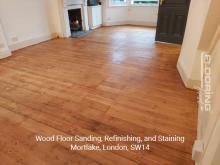 Wood floor sanding, refinishing, and staining in Mortlake, SW14 2
