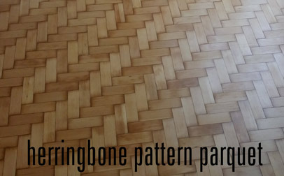 Herringbone pattern parquet