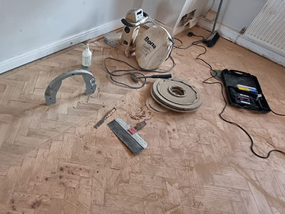 Parquet flooring repairs - after
