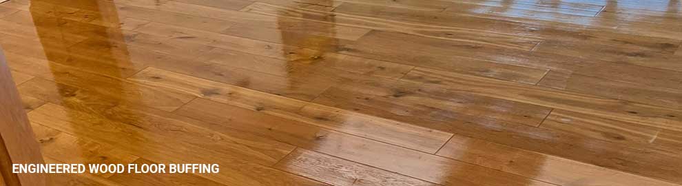 Engineered wood floor buffing