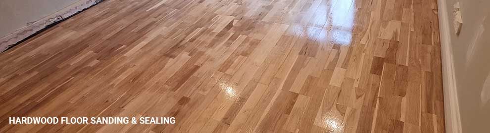 Hardwood floor sanding and sealing