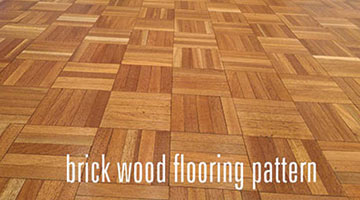 Brick wood flooring pattern