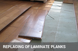 Repairs of laminate flooring