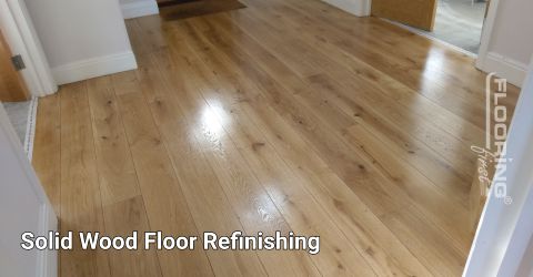 Solid wood flooring refinishing in Kensington