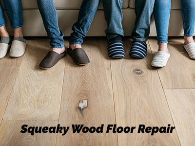 Squeaky wood floor repair
