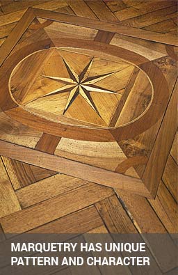 Old marquetry has unique character