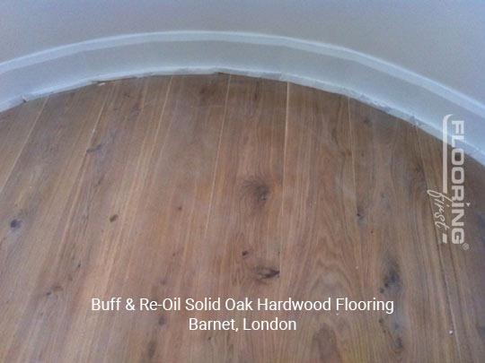 Buff & re-oil solid oak hardwood flooring in Barnet