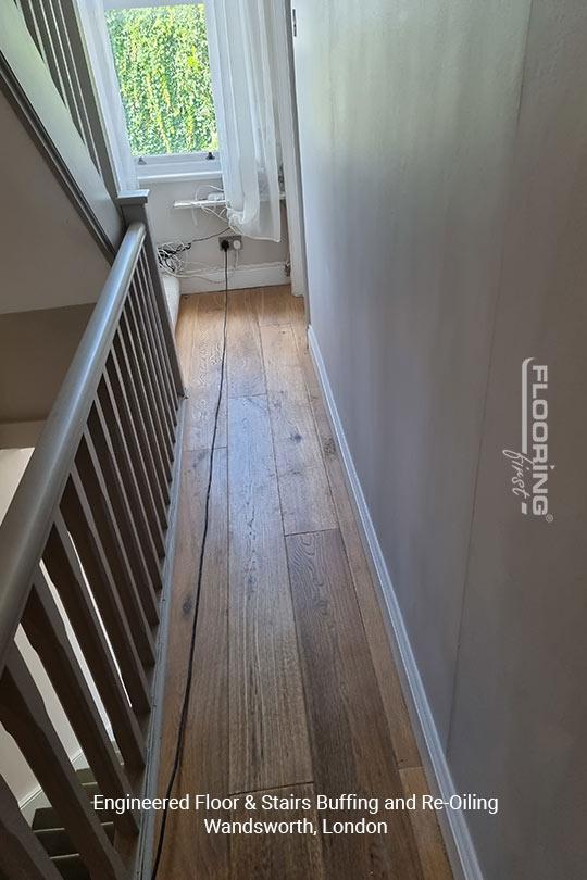 Engineered floor & stairs buffing and re-oiling in Wandsworth