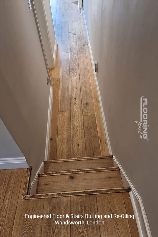 Engineered floor & stairs buffing and re-oiling in Wandsworth 1