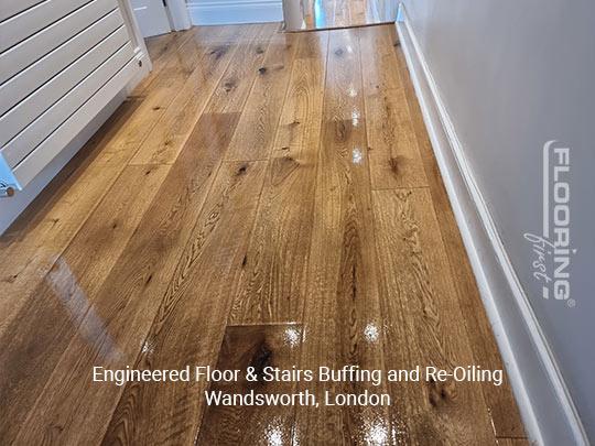 Engineered floor & stairs buffing and re-oiling in Wandsworth 8