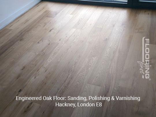 Engineered oak floor: sanding, polishing & varnishing in Hackney 4