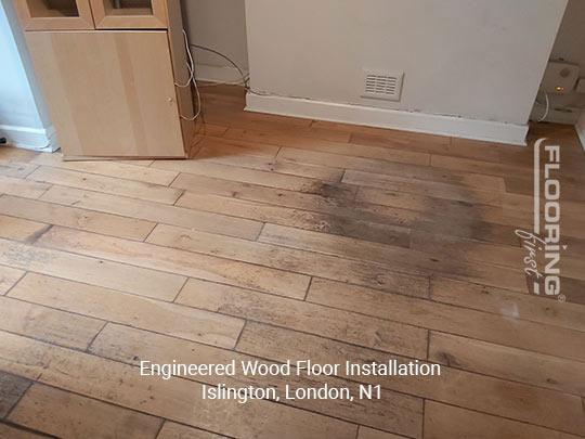 Engineered wood floor installation in Islington 1