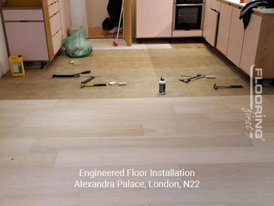Engineered wood floor installation in Alexandra Palace 1