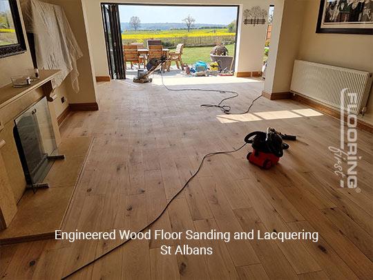 Engineered wood floor sanding and lacquering in St Albans 1