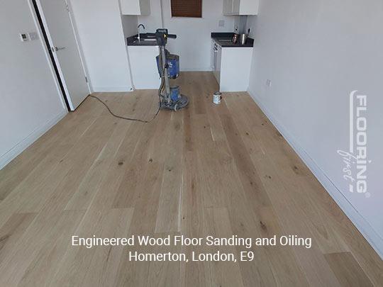 Engineered wood floor sanding and oiling in Homerton 1