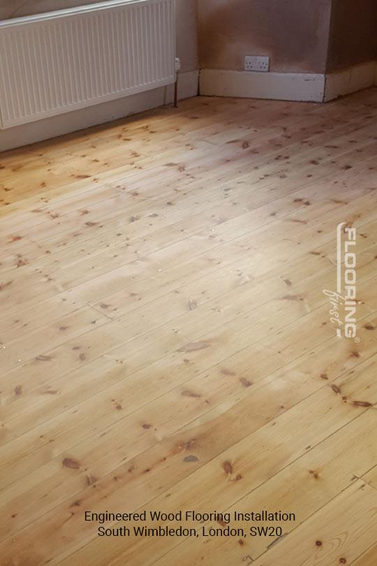 Engineered wood flooring installation in South Wimbledon 1