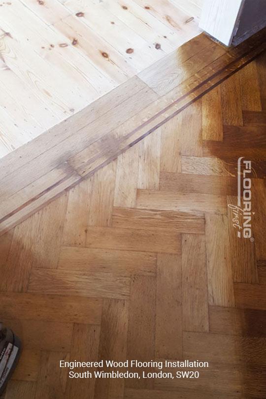Engineered wood flooring installation in South Wimbledon 2