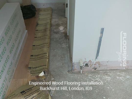 Engineered wood flooring installation in Buckhurst Hill