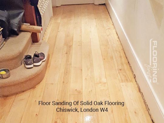 Floor sanding of solid oak flooring in Chiswick 4