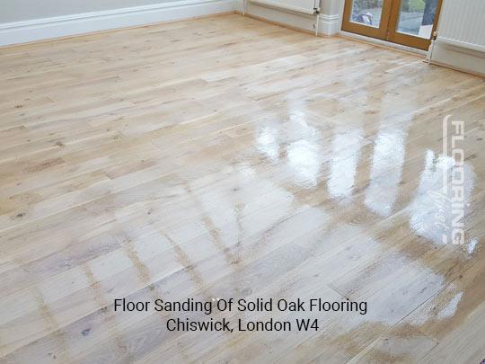 Floor sanding of solid oak flooring in Chiswick 5