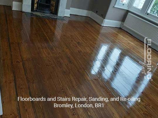 Floorboards and stairs repair, sanding, and re-oiling in Bromley 7