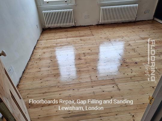 Floorboards repair, gap filling and sanding in Lewisham 6