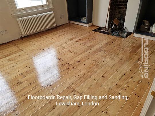 Floorboards repair, gap filling and sanding in Lewisham 7